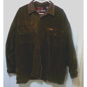 Wolverine Men's XL Brown Corduroy Flannel Lined Work Jacket